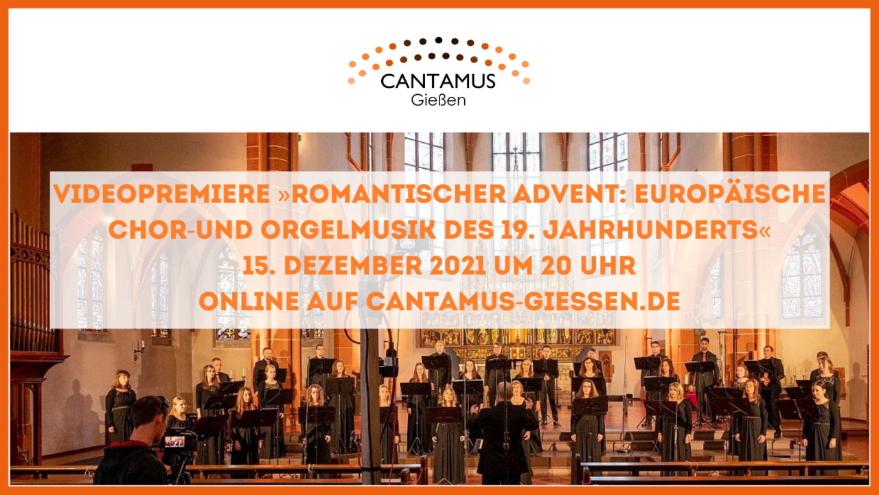 Ankündigung des Onlinekonzerts am 15. Dezember